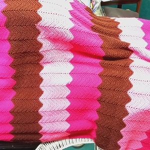 Multi color afghan blanket